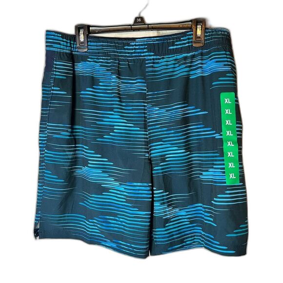 Speedo TechVolley UPF 50+ Swim Water Resistant Shorts Mens XL Blue NWT Stretch - Picture 1 of 5